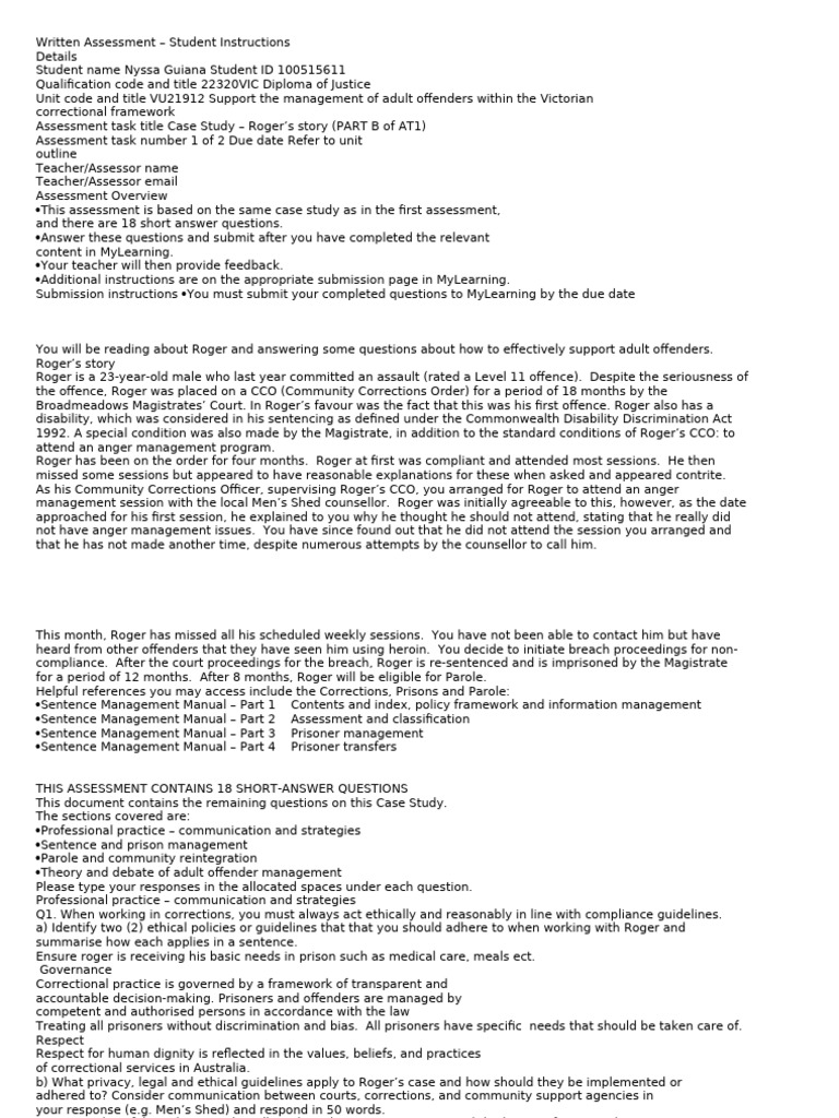 Sentence With Assessment Example