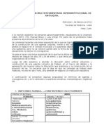 Relatoria Reunión insterinstitucional e interestamentaria (1-02-12)‏