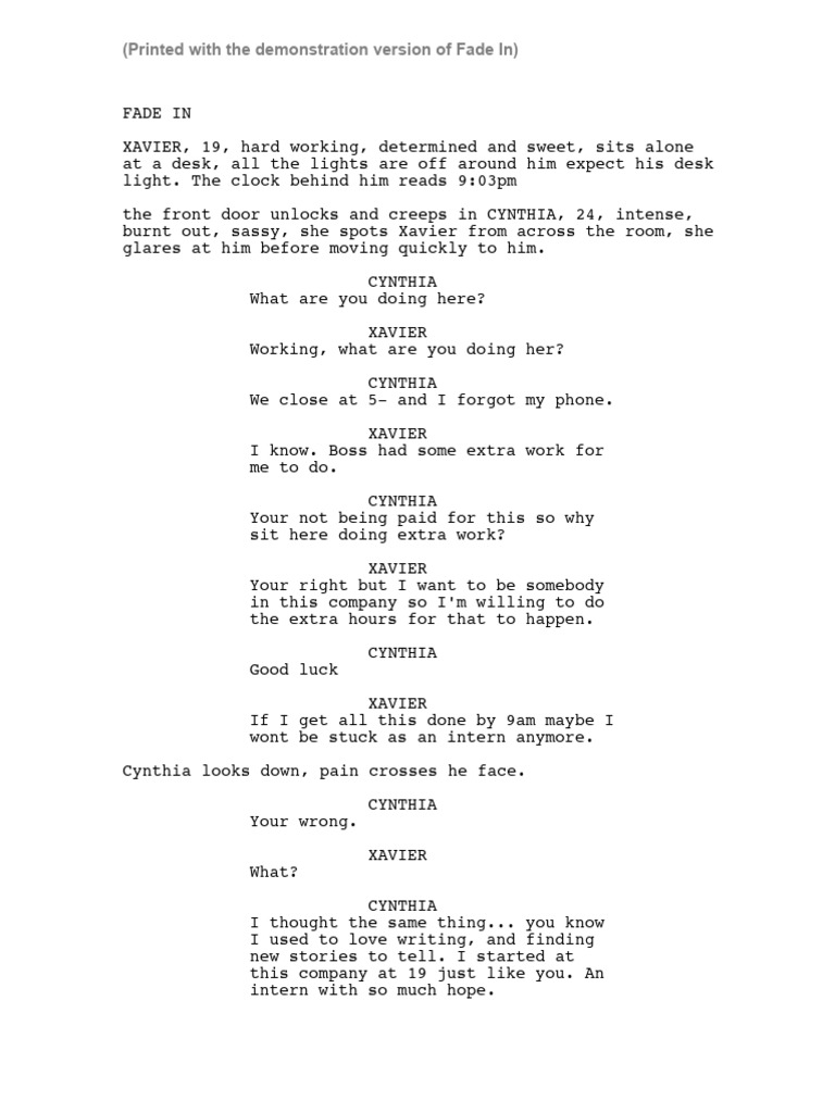 Infinite Intern (First Draft) | PDF