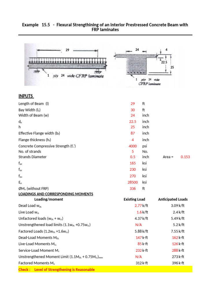 Flexural Strengthening of Concrete Beam | PDF | Beam (Structure) | Bending