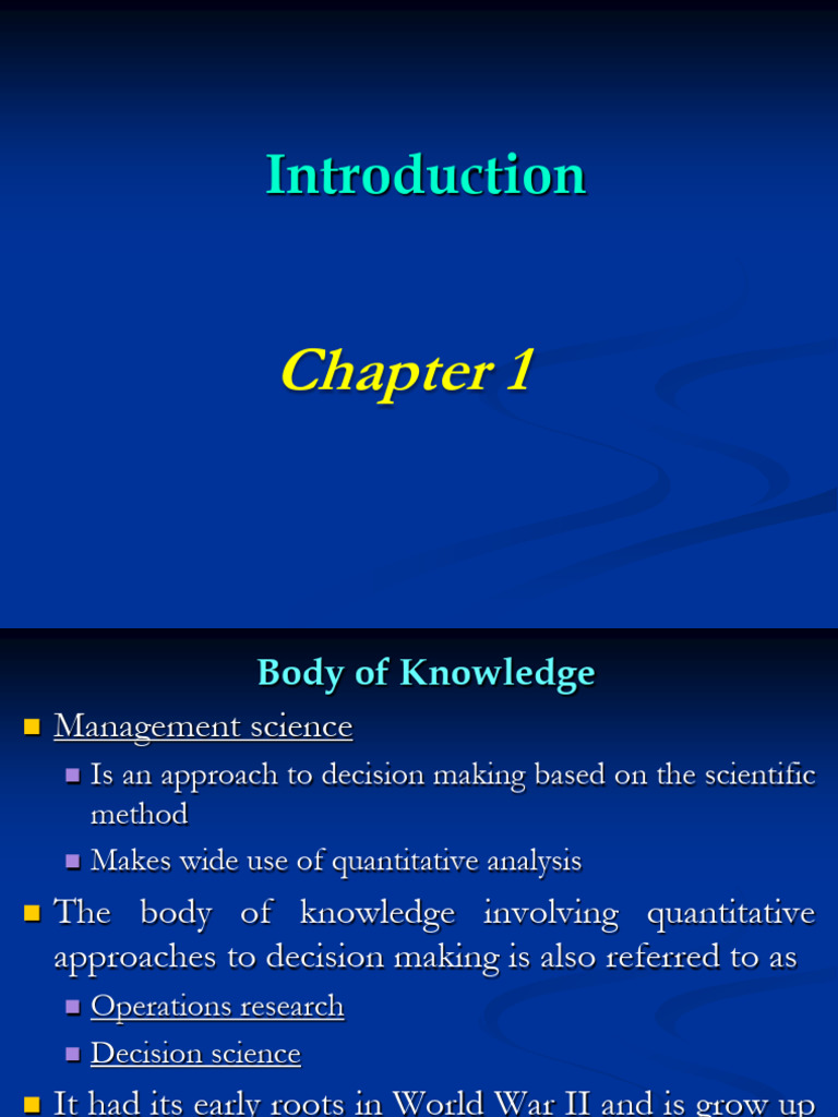Bahrain University Ch1 Qm350 | PDF | Mathematical Model | Quantitative ...