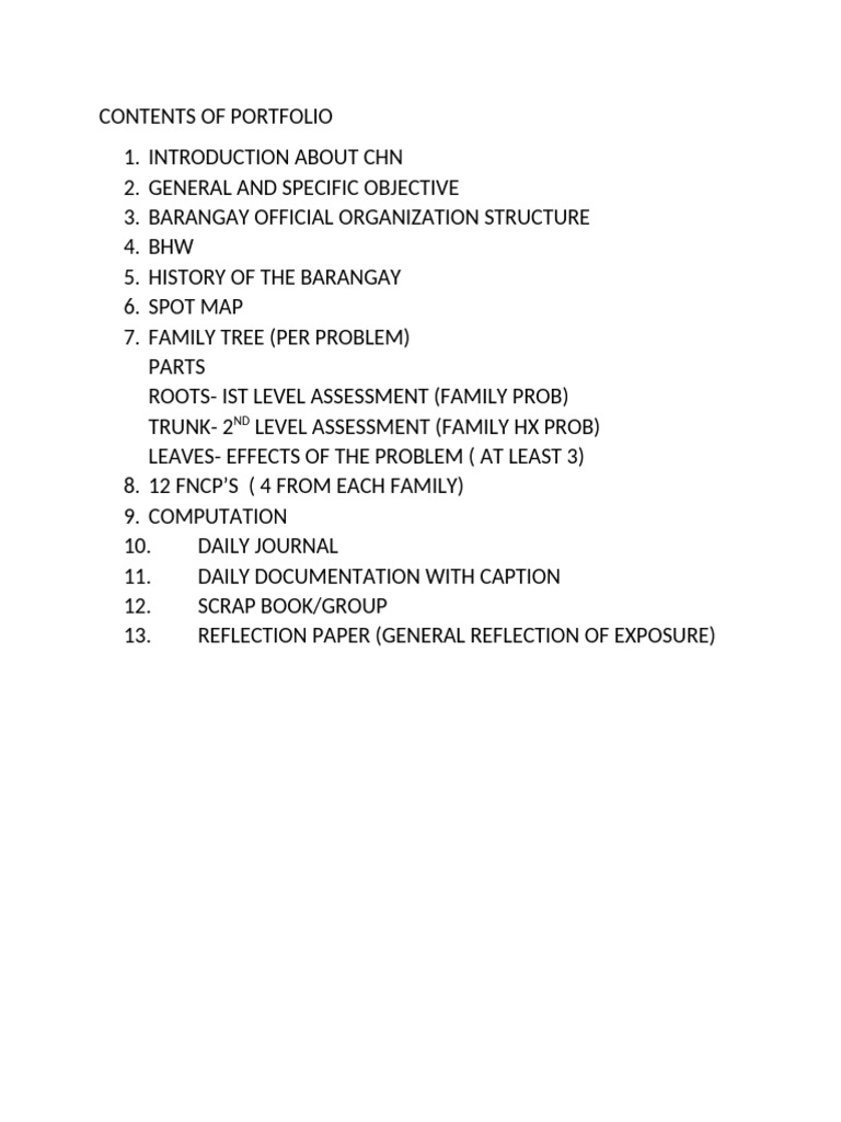Barangay Portfolio Overview and Assessment | PDF