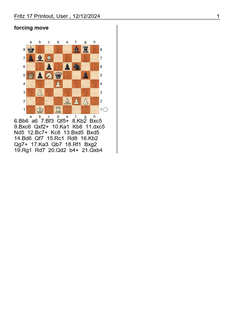 Forcing Moves in Chess Analysis | PDF