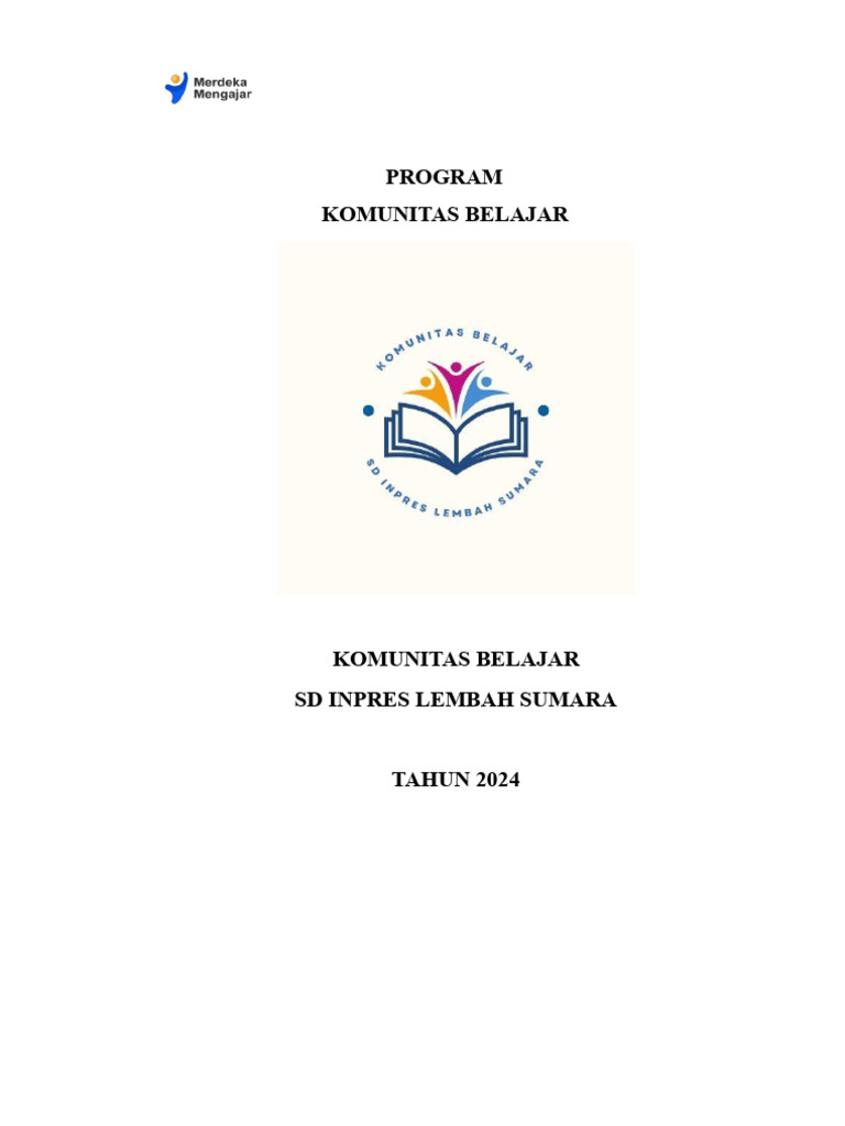 Program Komunitas Belajar SD Inpres 2024 | PDF