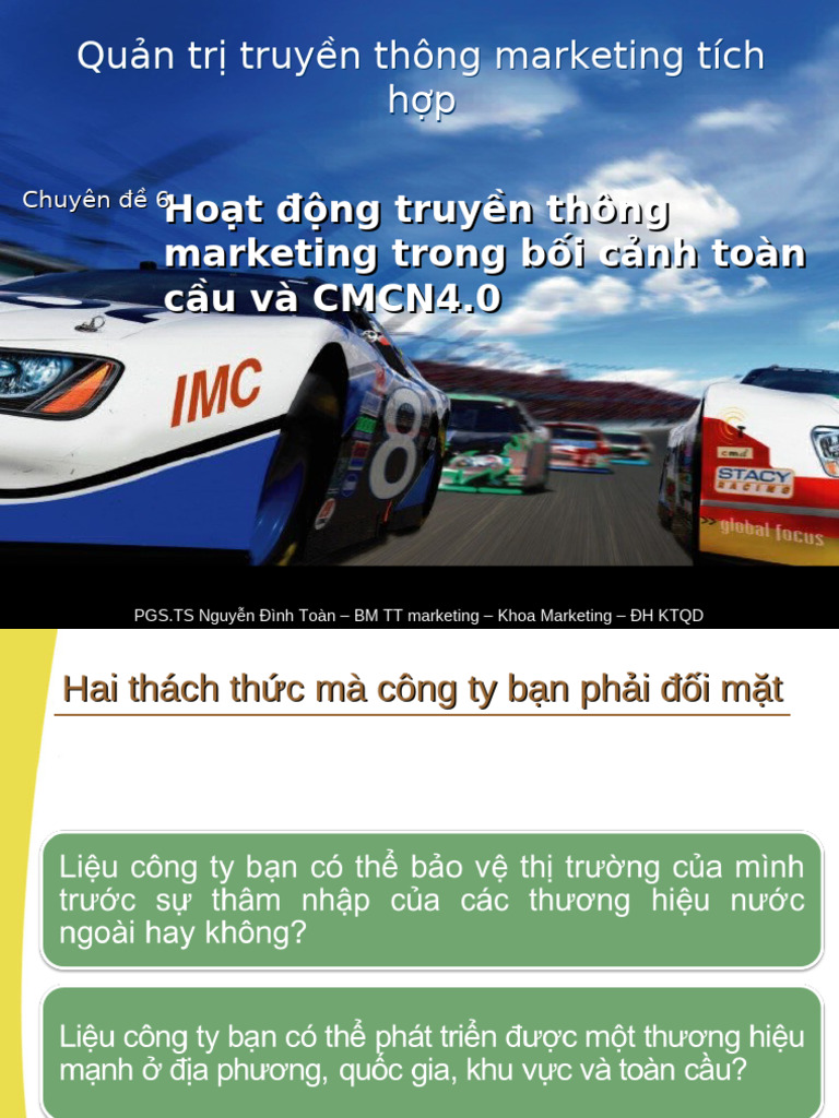 Chuyen de 6 - IMC Trong Boi Canh Toan Cau Va CMCN4.0 | PDF