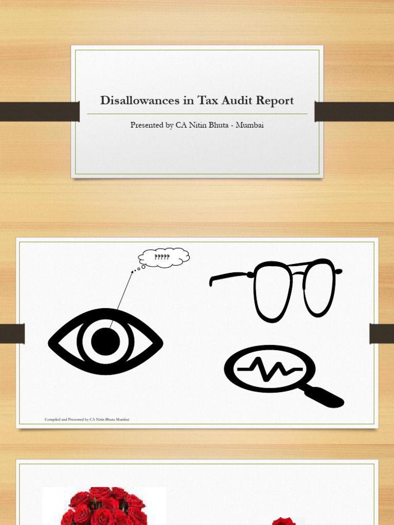 Tax Audit Report Disallowances Explained | PDF | Expense | Depreciation