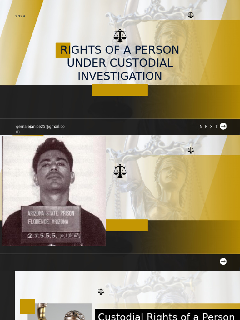 CUSTODIAL-RIGHTS | PDF | Right To Silence | Detention (Imprisonment)