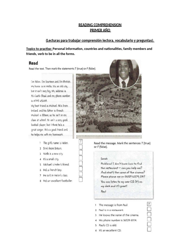Reading Comprehension Activities for Kids | PDF | Foods | Leopard
