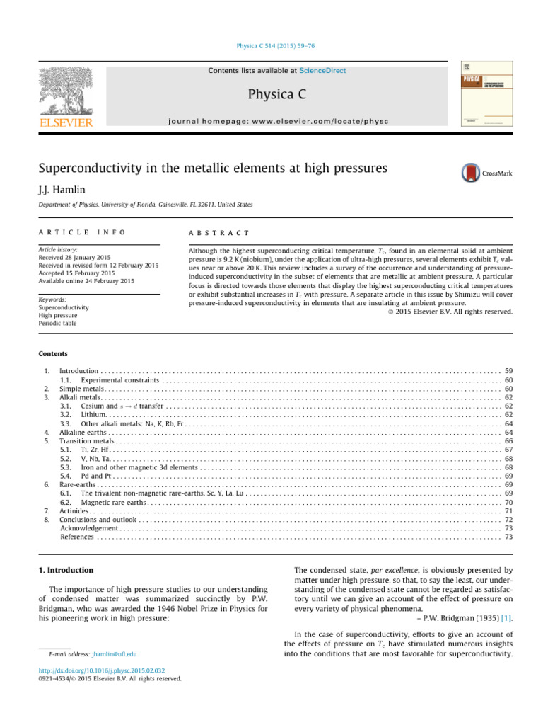 1 s2.0 S0921453415000593 Main | PDF | Superconductivity | Electrical ...