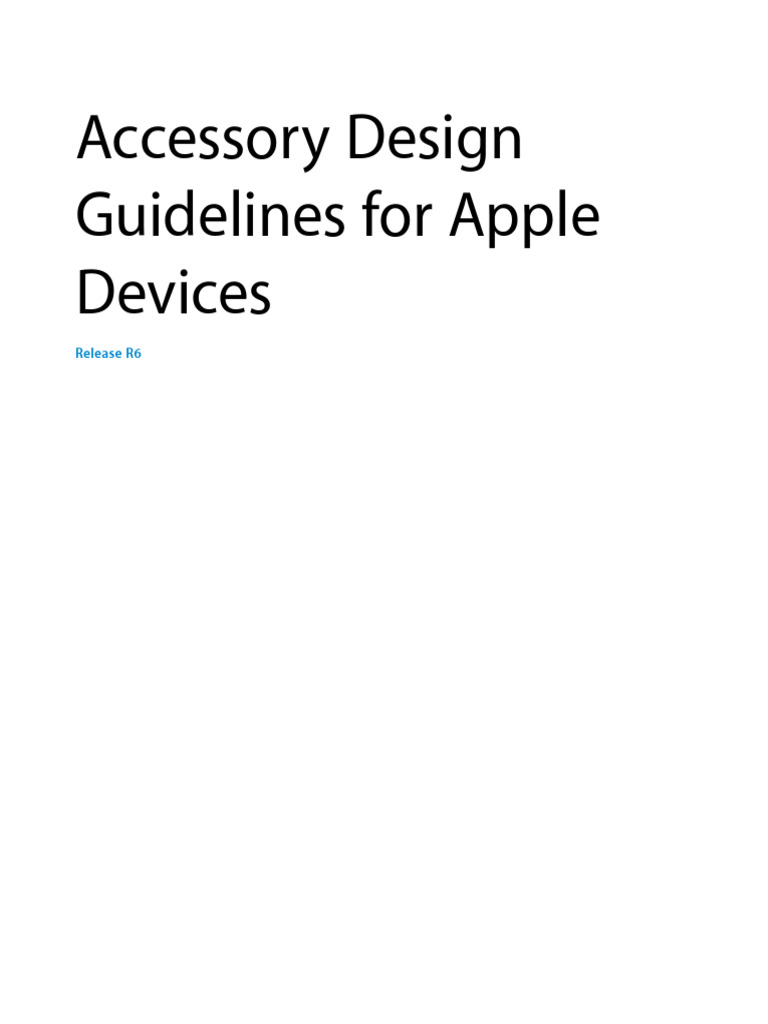 Accessory Design Guidelines for Apple | PDF | I Phone | I Pad