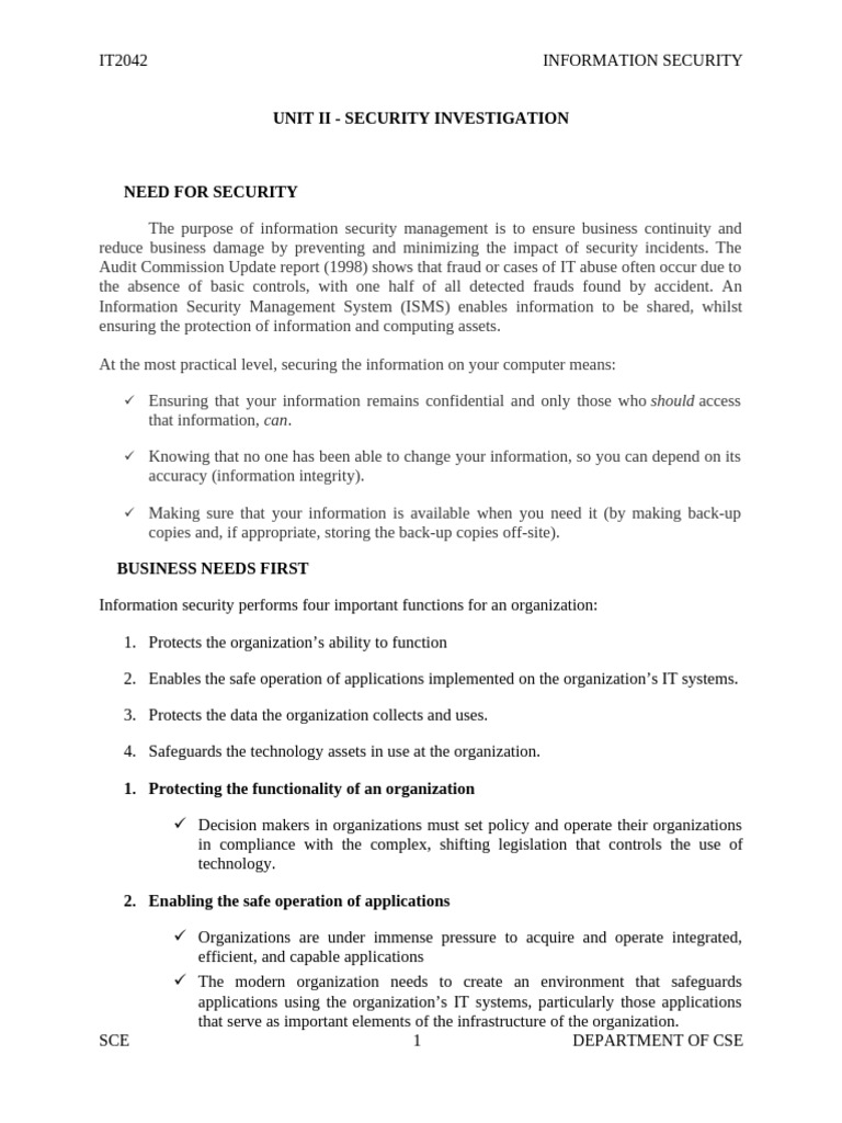 Information Security Management Overview | PDF | Malware | Security