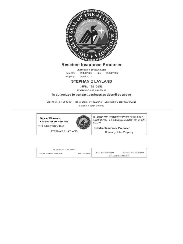 Insurance License | PDF