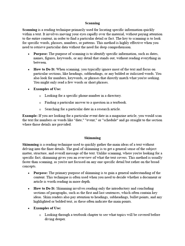Types of reading skills pdf speed reading reading comprehension