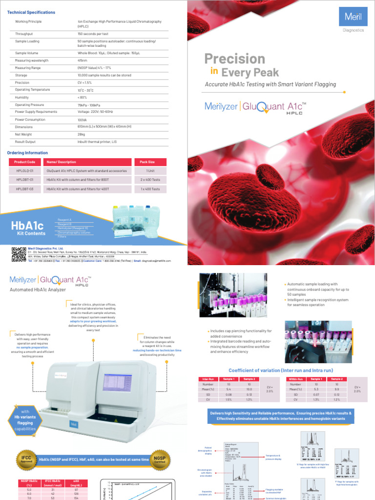 Glike Hemoglobin Hb A1c Hplc Nedir