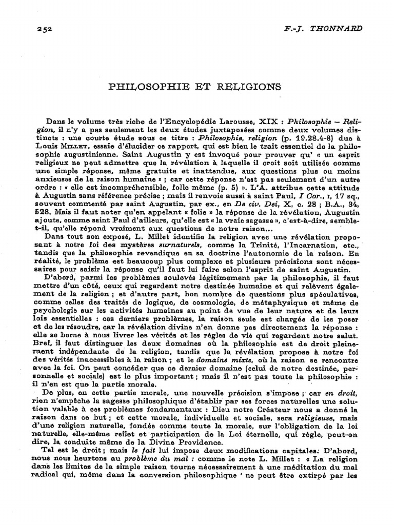 Philosophie Et Religion | PDF