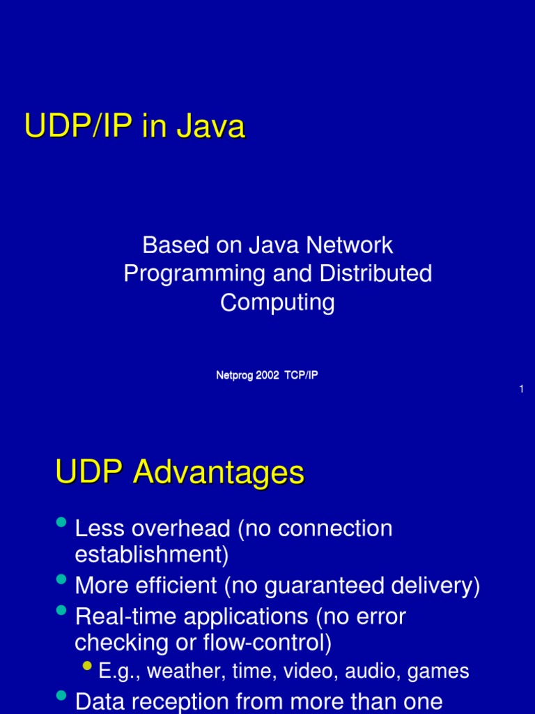 UDP/IP in Java | PDF