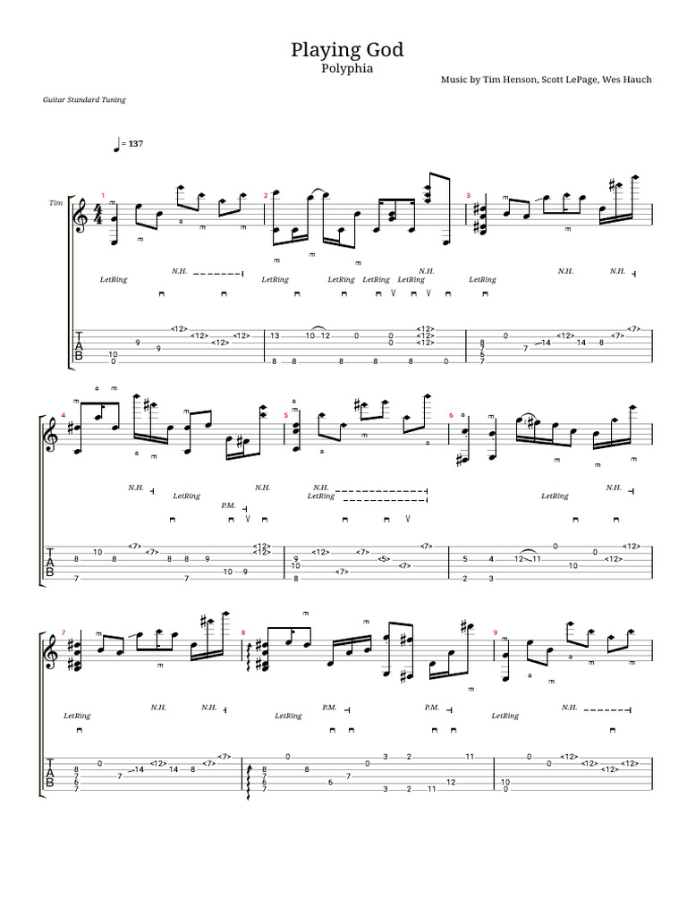 Playing God - Polyphia Tabs | PDF