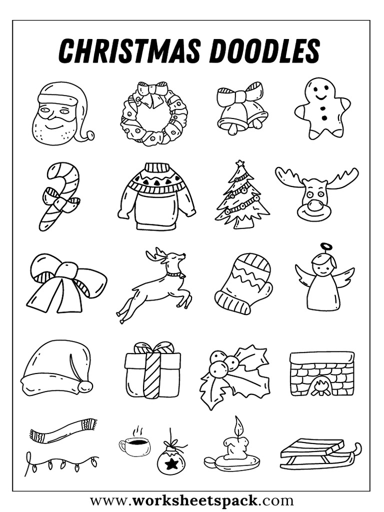 Christmas Doodles and Coloring Pages | PDF