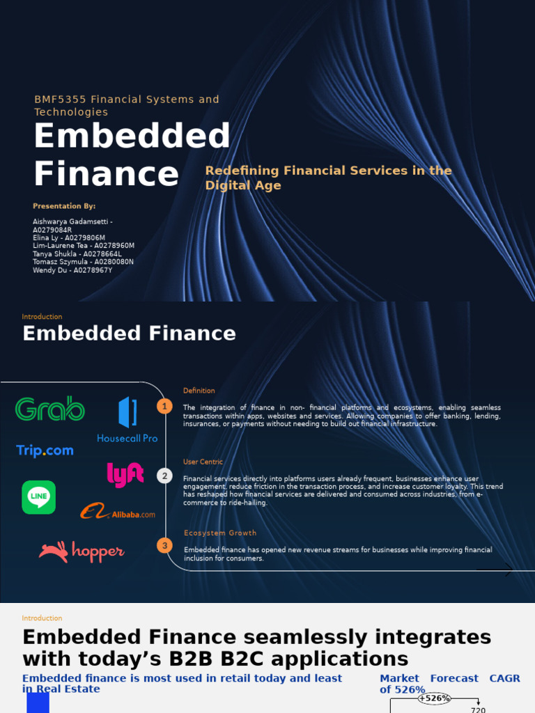 Embedded Finance: Transforming Services | PDF | E Commerce | Regulatory ...