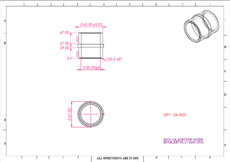 Ejector Guide Bush Specifications | PDF