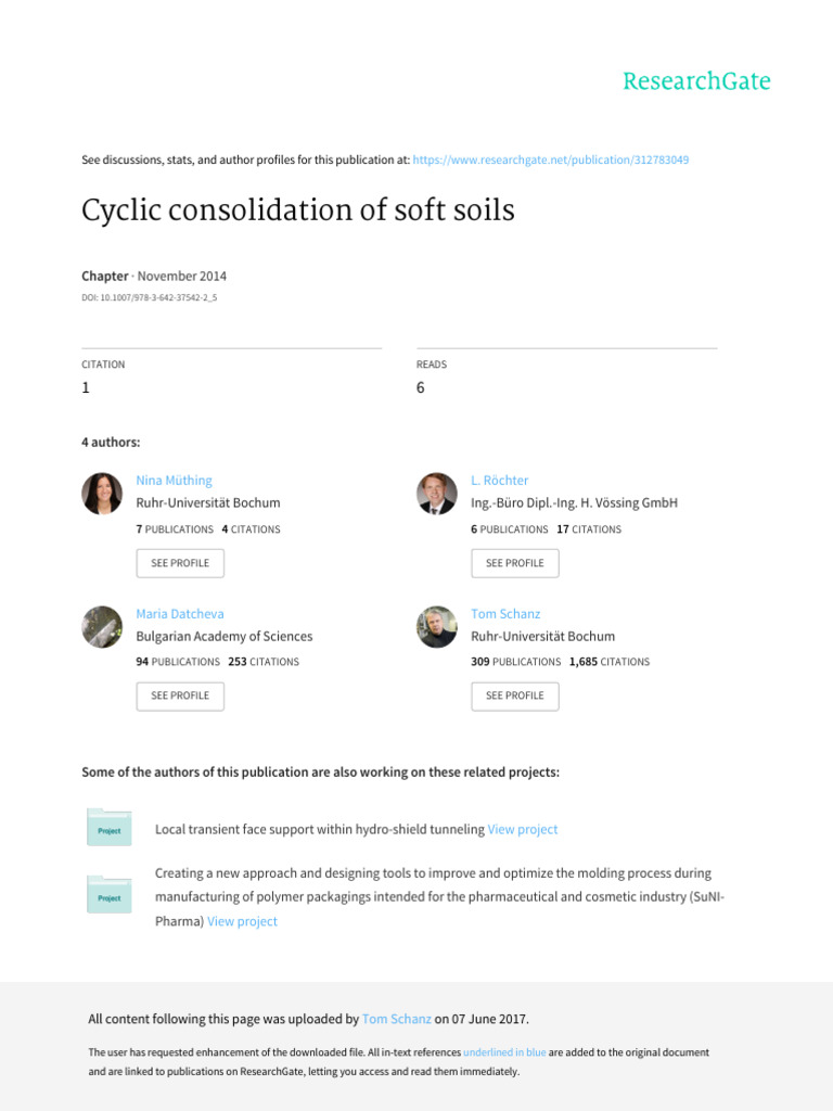 Cyclic Consolidation of Clay | PDF | Permeability (Earth Sciences ...