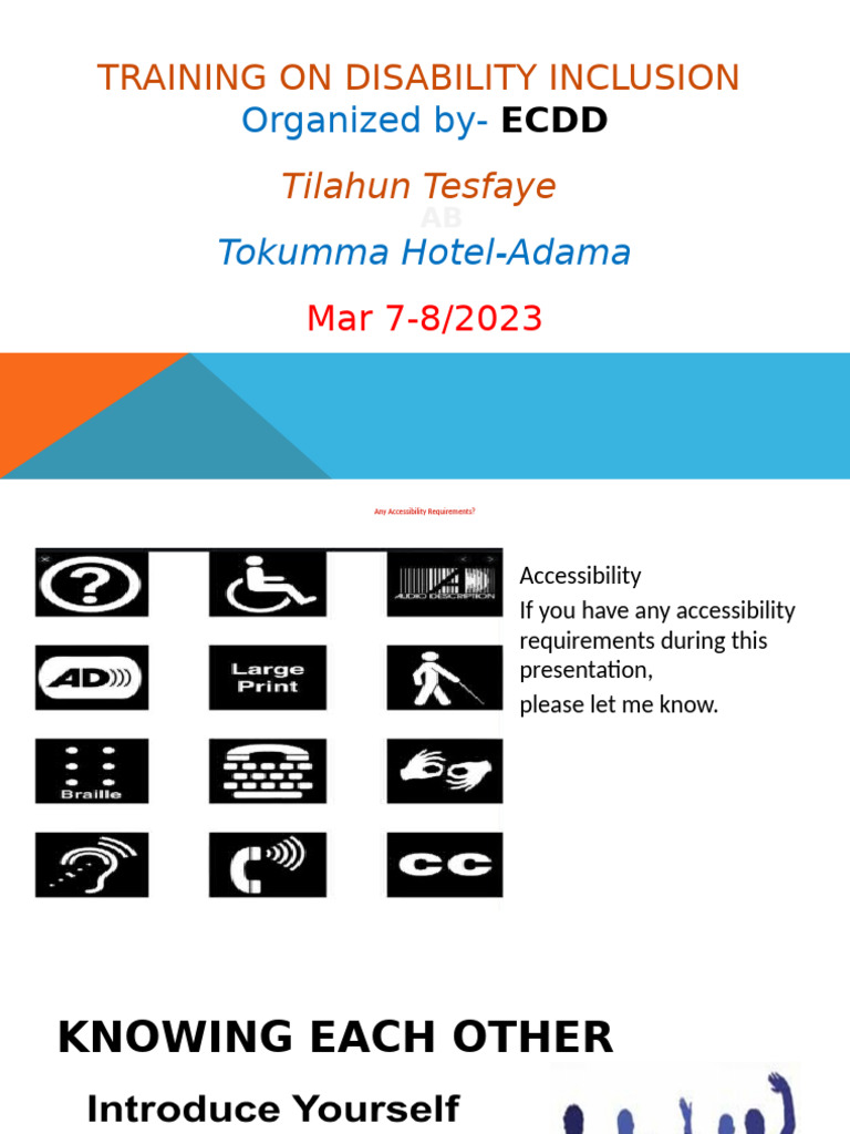 Disability Inclusion Training Overview | PDF | Disability | Human Sexuality