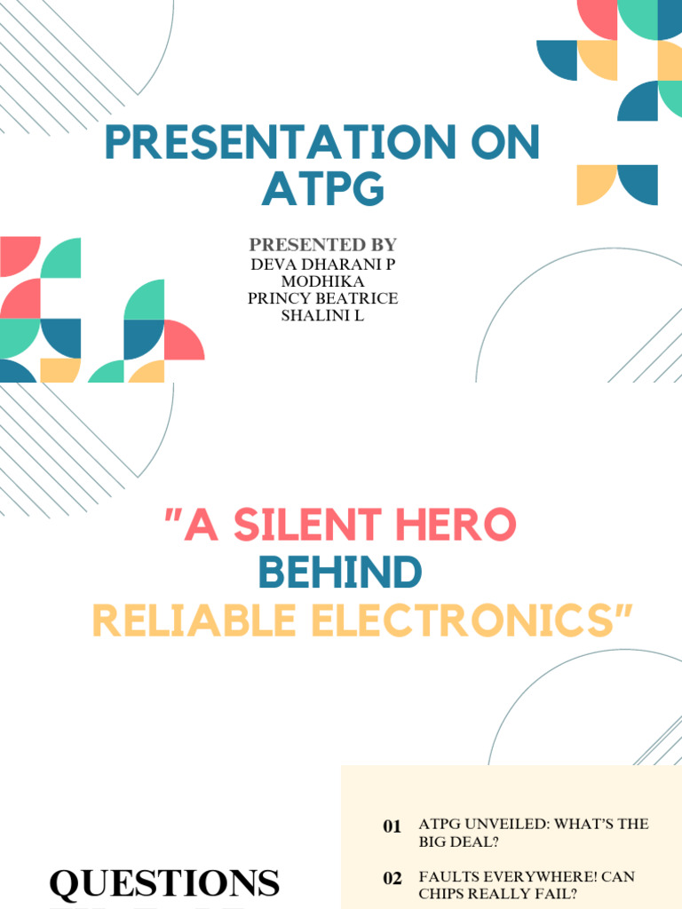 Presentation On Atpg | PDF | Computer Engineering | Electronic Engineering