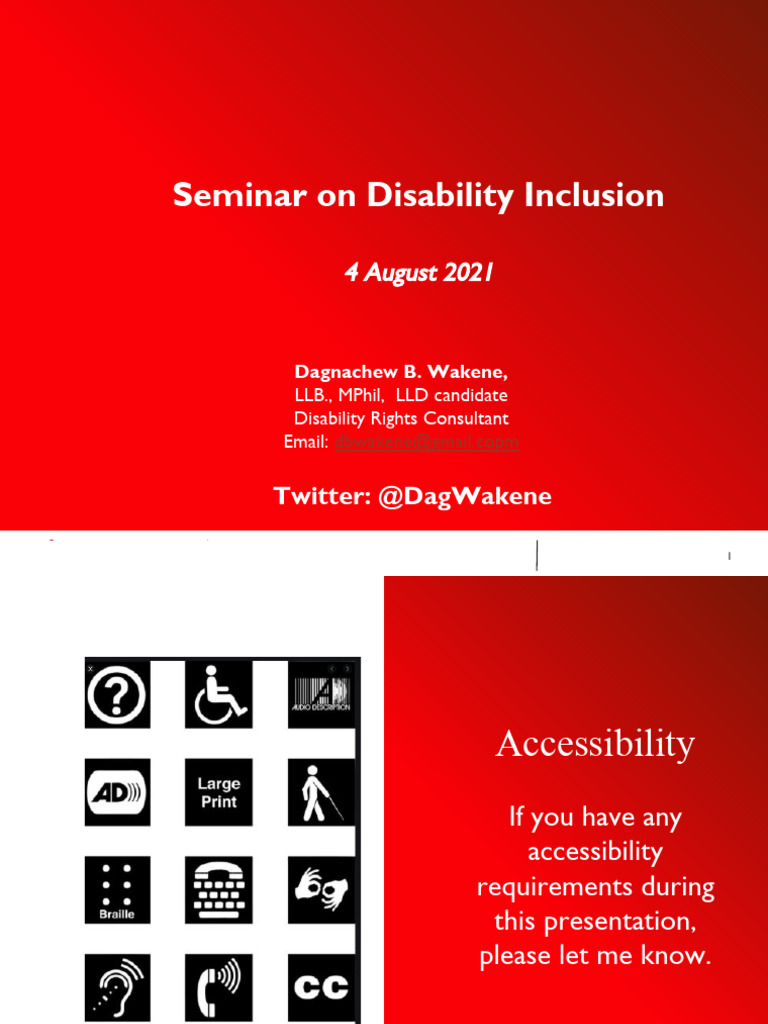 Disability Inclusion Seminar Overview | PDF | Convention On The Rights ...