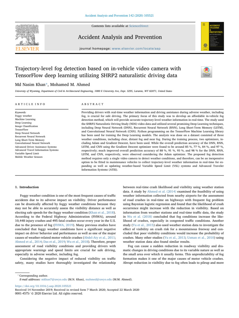 Accident Analysis and Prevention | PDF | Deep Learning | Artificial ...
