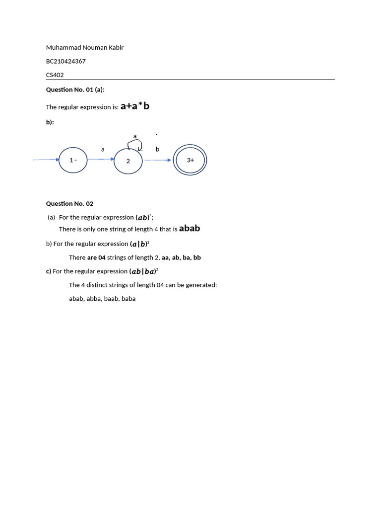 Regular Expressions Analysis and Examples | PDF
