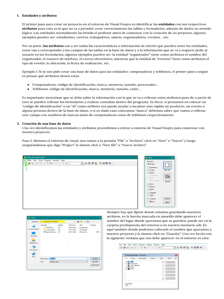 Creación de Proyectos en Visual Foxpro | PDF | Ventana (informática ...