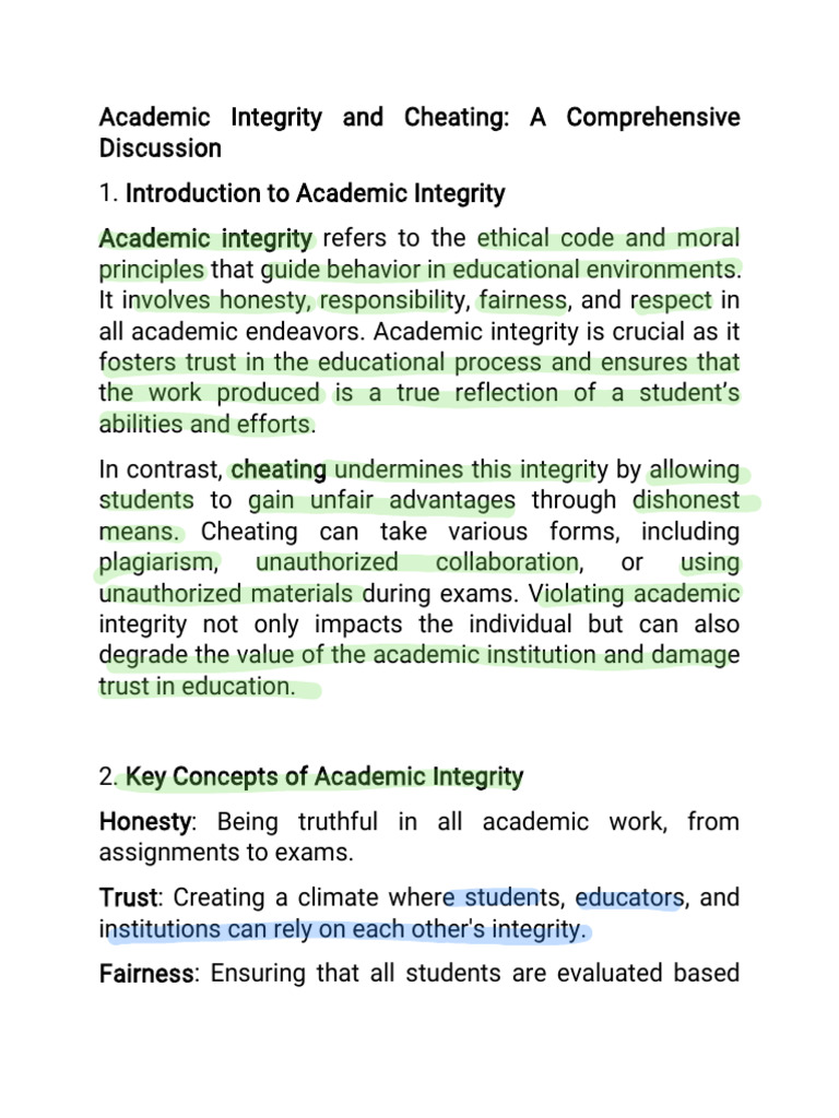 Academic Integr-WPS Office | PDF | Academic Integrity | Academic Dishonesty