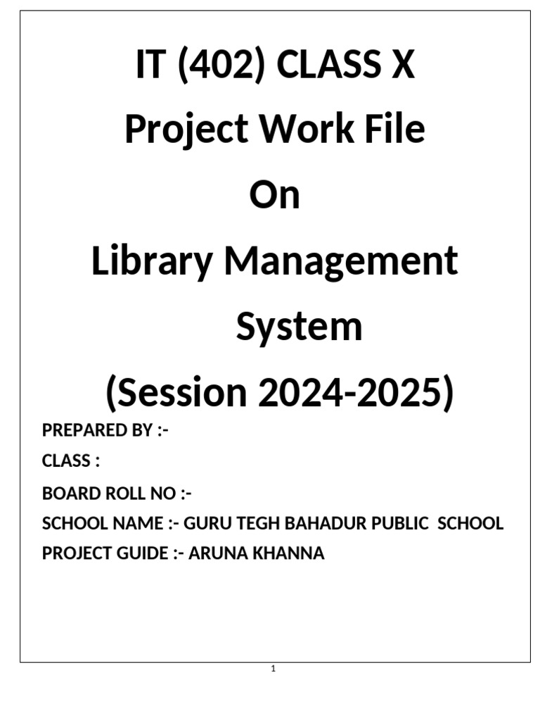 Library Management System Project Report Pdf Databases Libraries