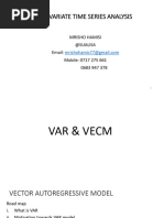 ECM and VAR Modeling in EViews | PDF | Vector Autoregression | Econometrics