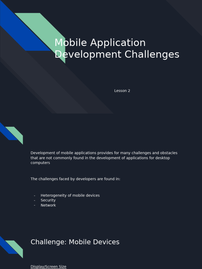 Mobile App Development Challenges Explained | PDF | Computer Network ...