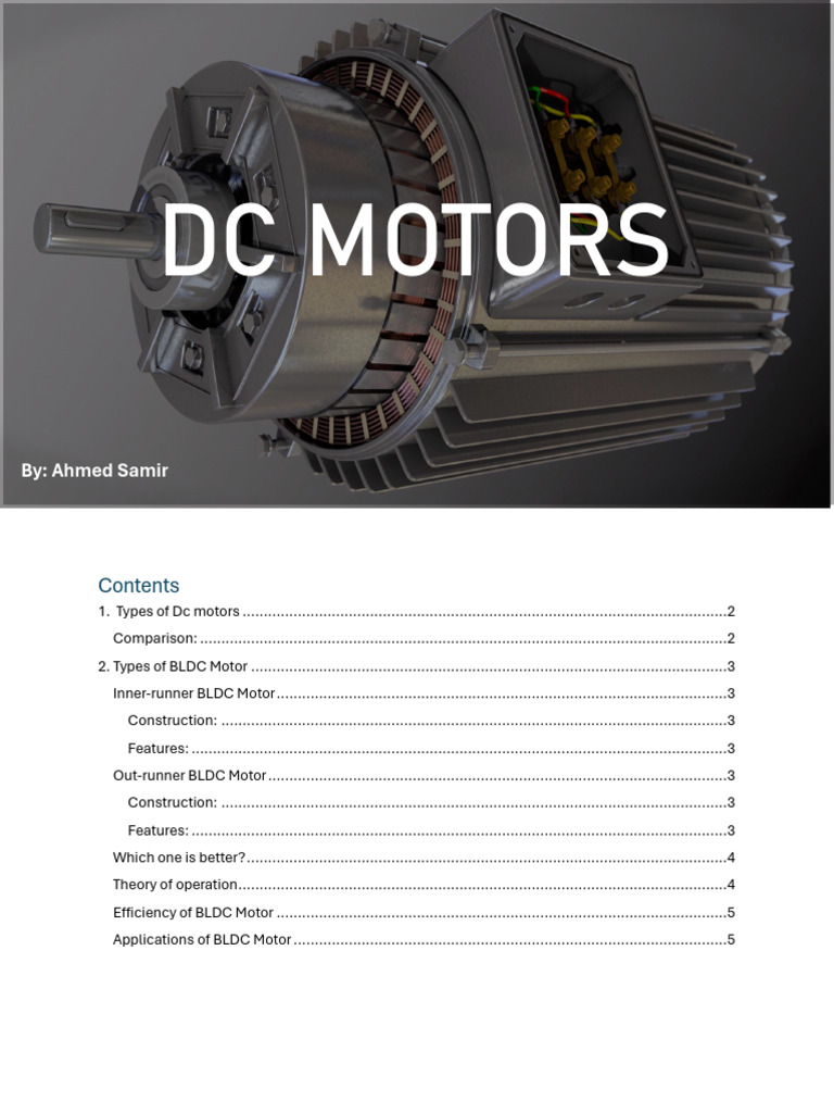 DC MOTORS | PDF | Electric Motor | Electricity