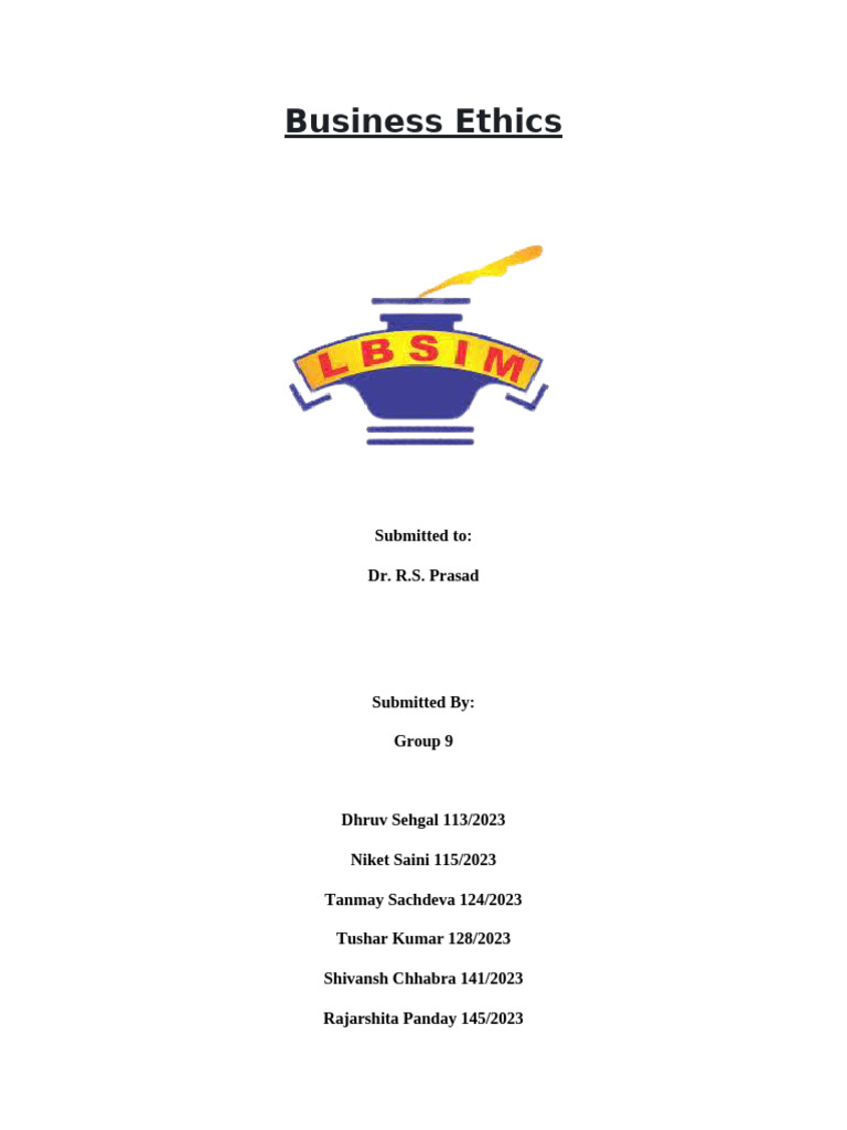 BECG_Group 9 | PDF | Integrity | Virtue Ethics