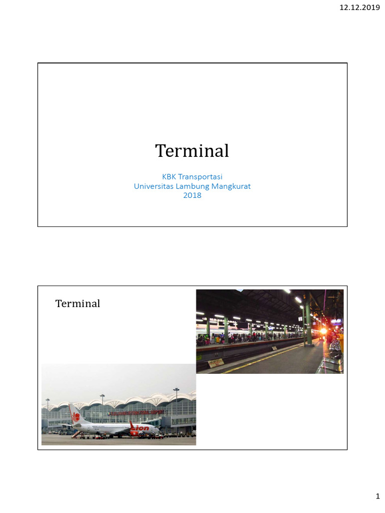 Unsur dan Tipe Terminal Transportasi | PDF
