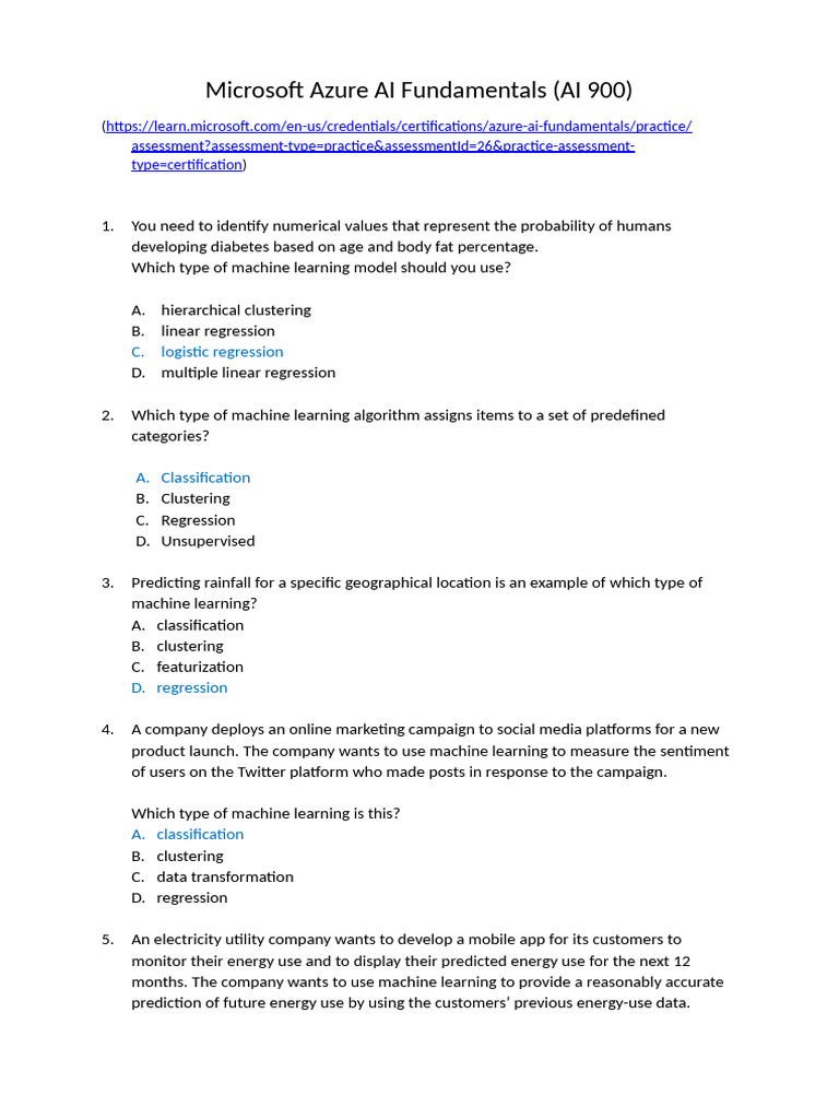 Azure AI Fundamentals: Key Concepts | PDF | Machine Learning ...