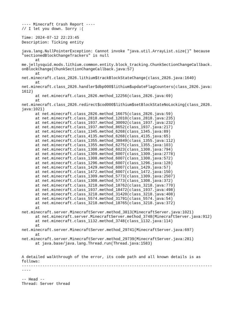 Crash 2024 07 12 - 22.23.45 Server | PDF | Central Processing Unit ...