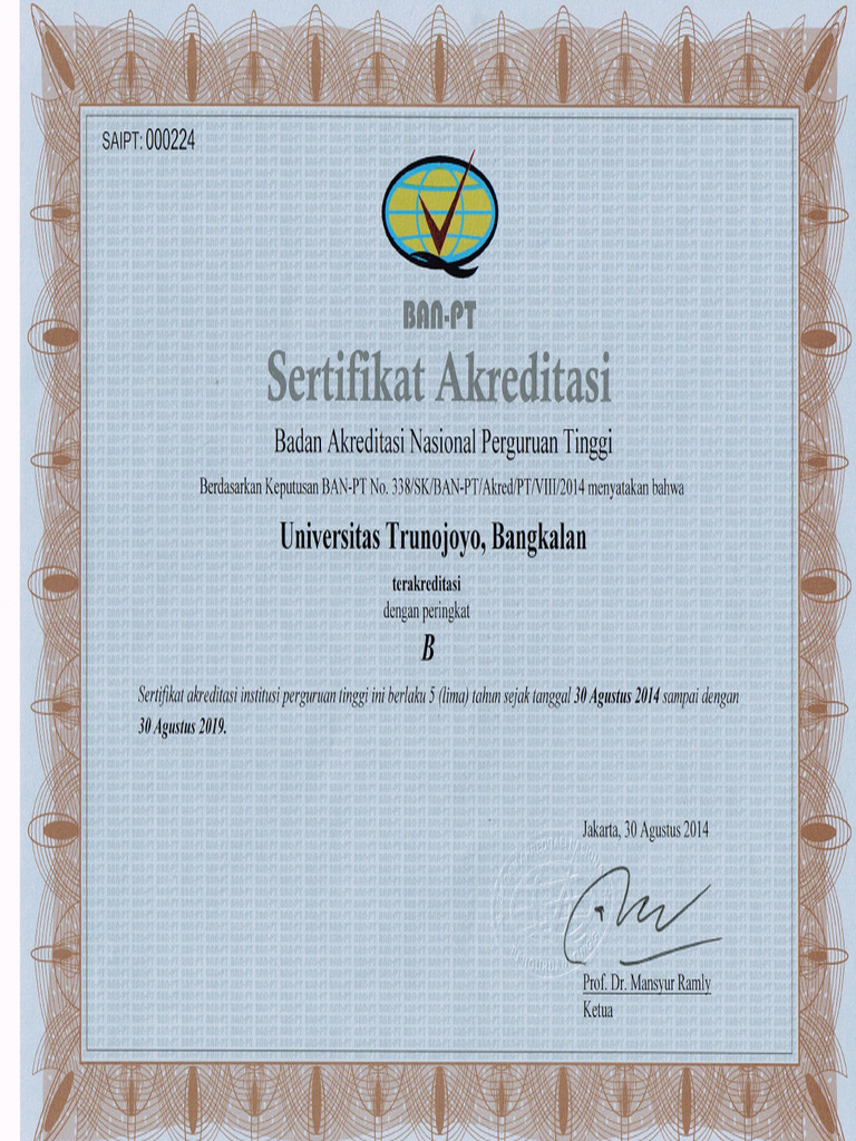Sertifikat AIPT 2014 | PDF