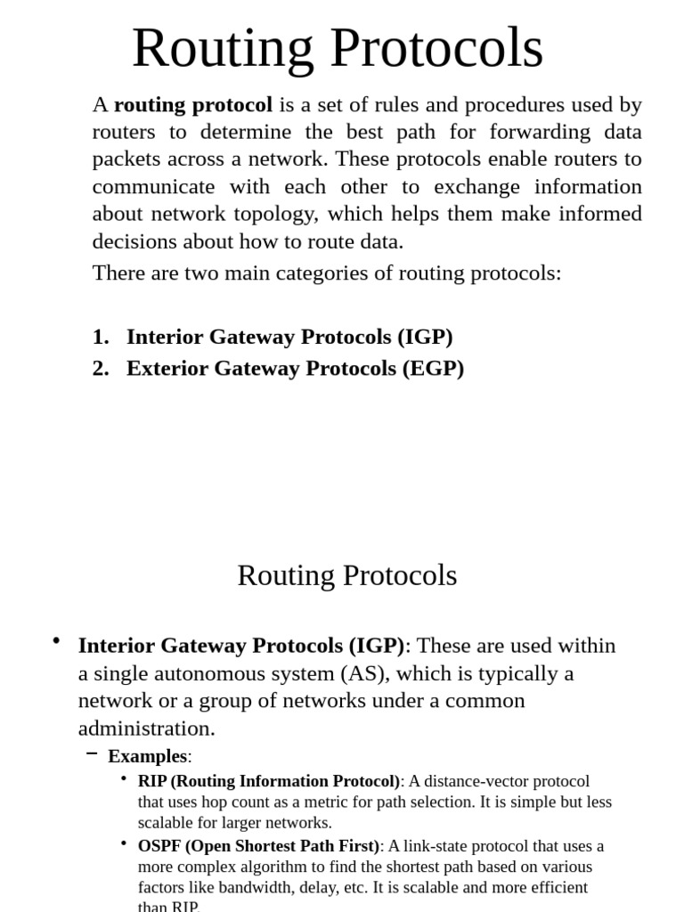 16 Routing Protocols RIP OSPF BGP 10122024 123352pm | PDF | Routing ...
