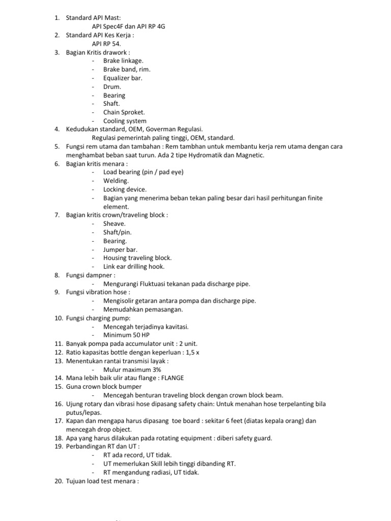 Jawaban Soal Traning Migas