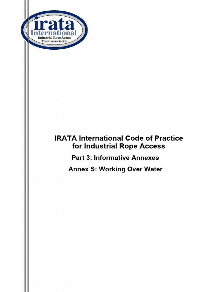 IRATA Annex S: Safety Over Water | PDF | Corrosion | Water