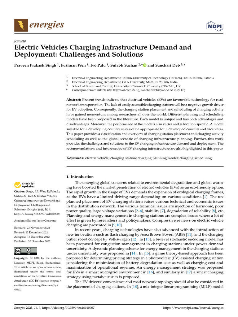 EV Charging Infrastructure: Demand & Solutions | PDF | Electric Vehicle ...