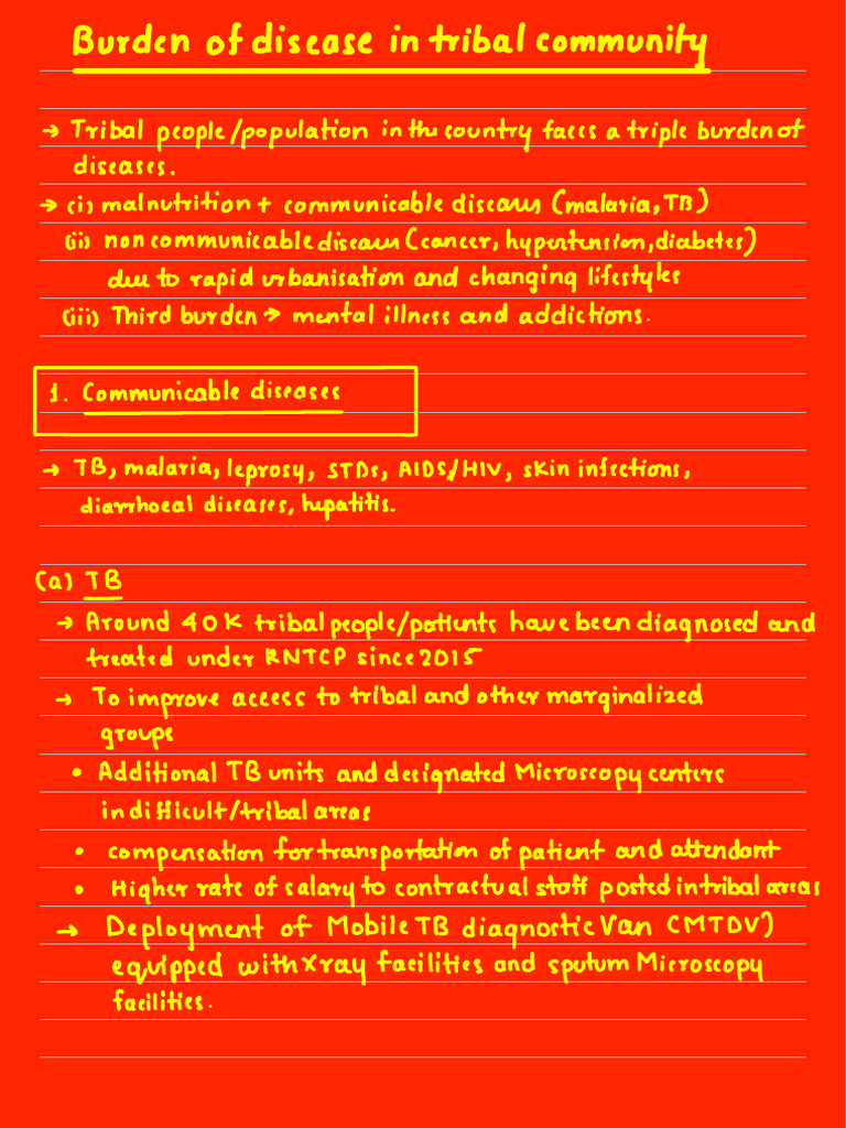 Tribal Community Disease Burden 1 | PDF
