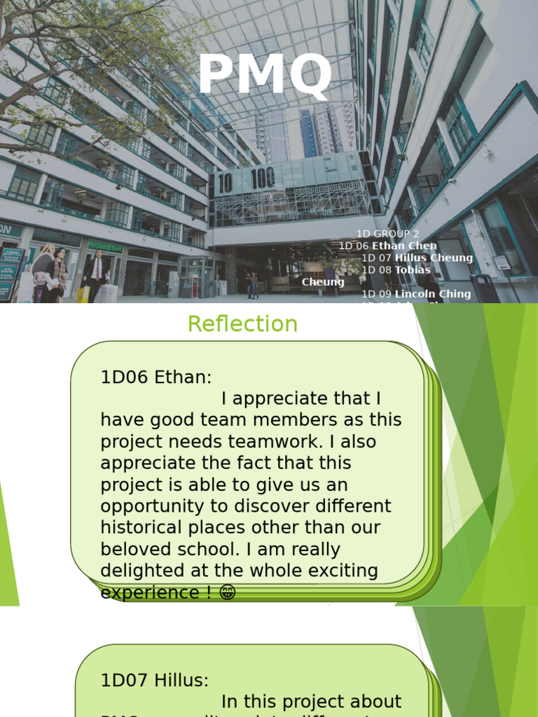 PMQ Project Reflections by Students | PDF