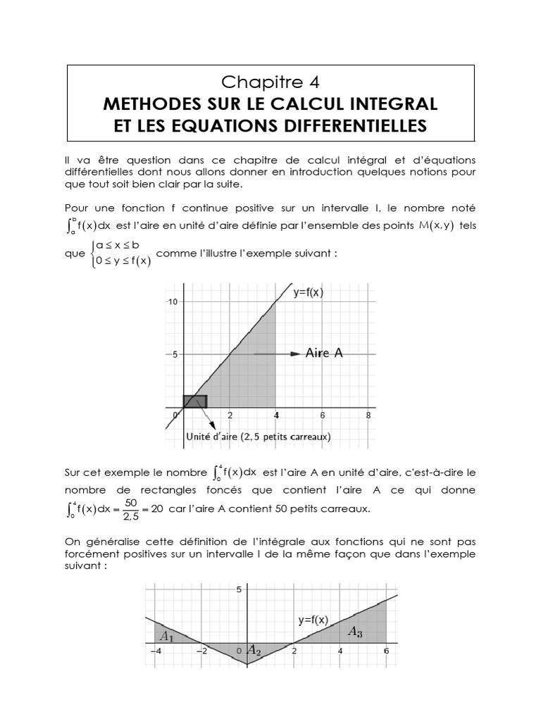 Méthode Pour Calcul Integral Et Équa Diff | PDF | Intégral | Calcul