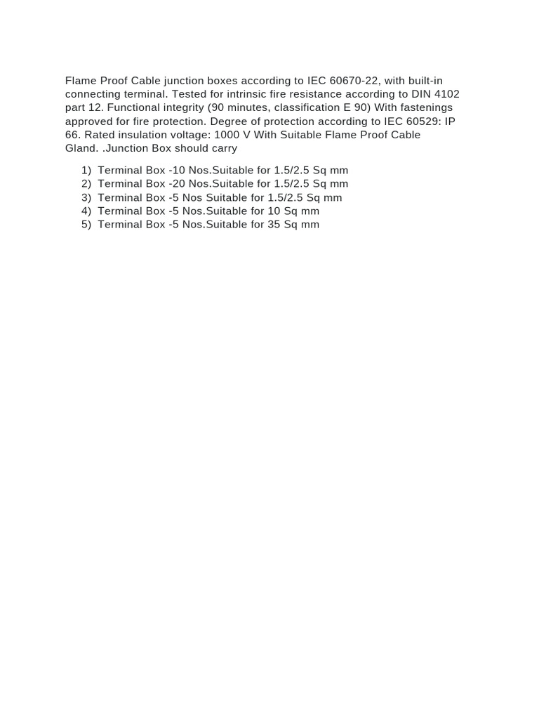 FLameproof Junction Boxes | PDF