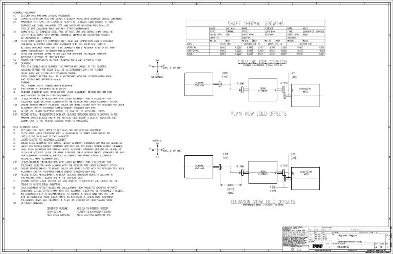 Turbine Gearbox Alignment Procedure | PDF | Engineering Tolerance | Gear